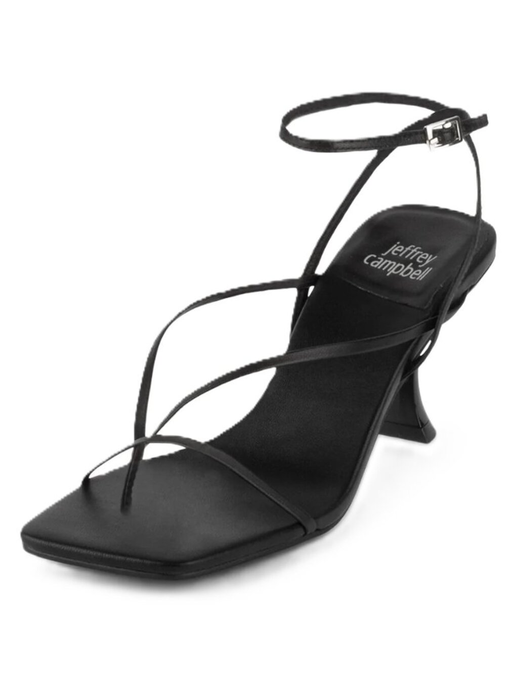 Jeffery Campbell Sandals Fluxx Black Ankle Strap Size 6.5 M